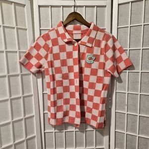 Vans Cotton Check Short Sleeve Shirt Sz S